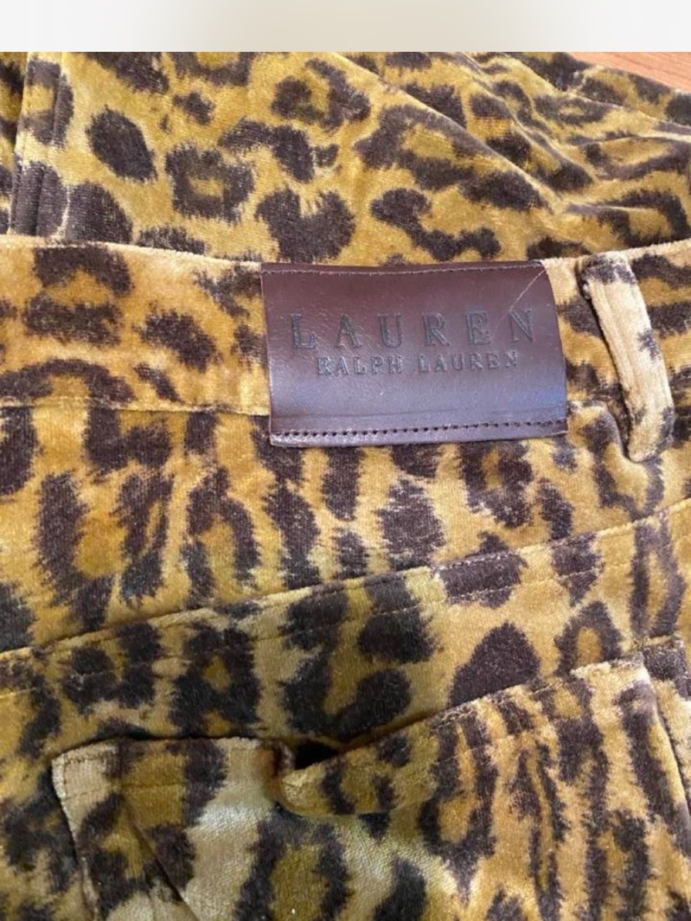 Vintage Lauren Ralph Lauren Leopard Velvety Pants - Picture 4 of 4